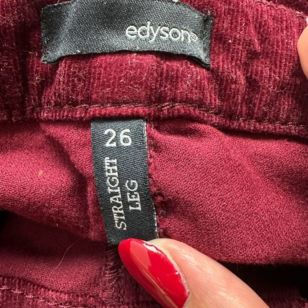 Dyson Burgundy Straight Leg Pants - Picture 2 of 3
